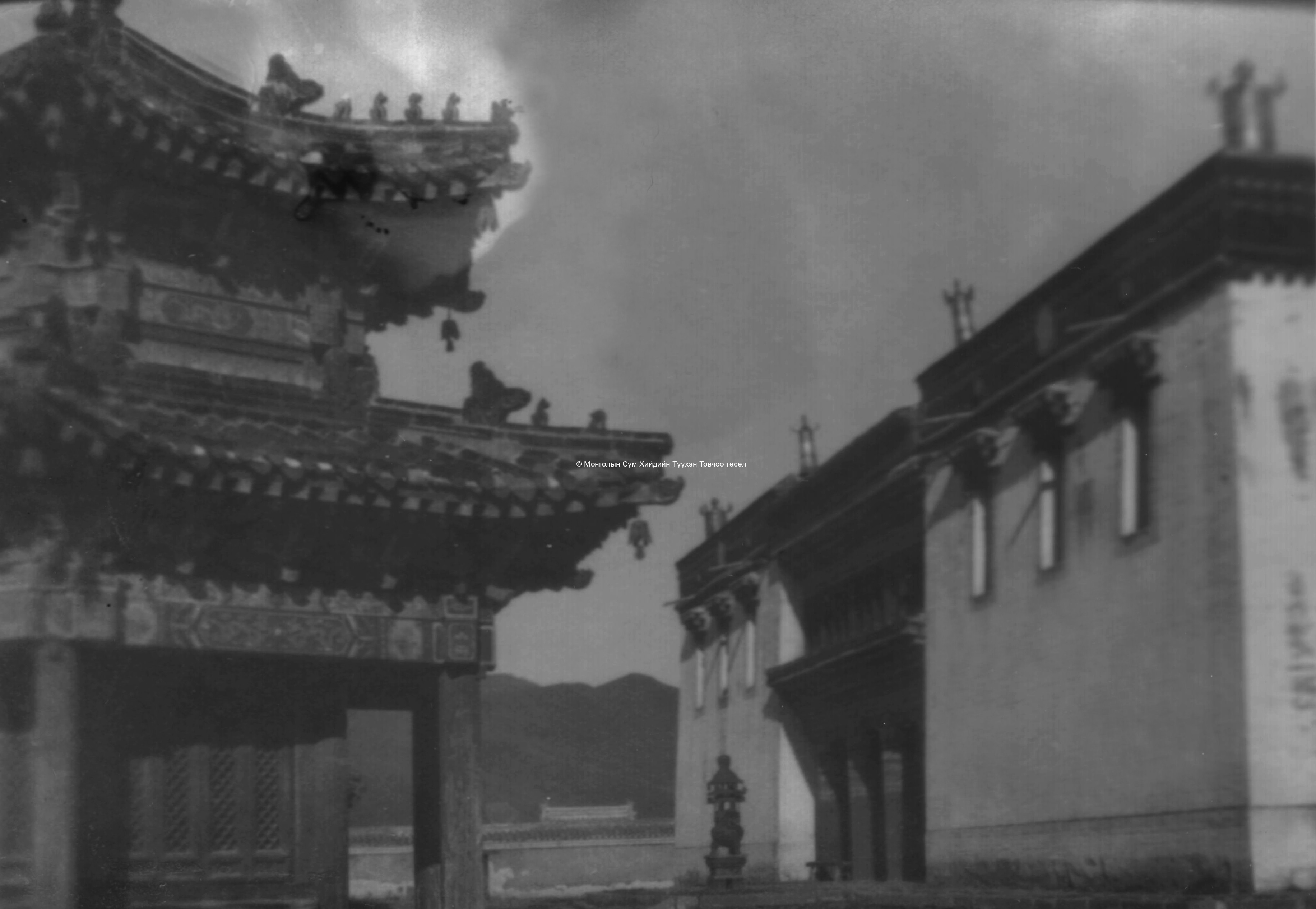 The main assembly hall and the Eastern Historical Temple. Film Archives ?